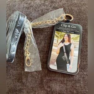 Trendy Save The Girls Clip & Go Phone Carrier